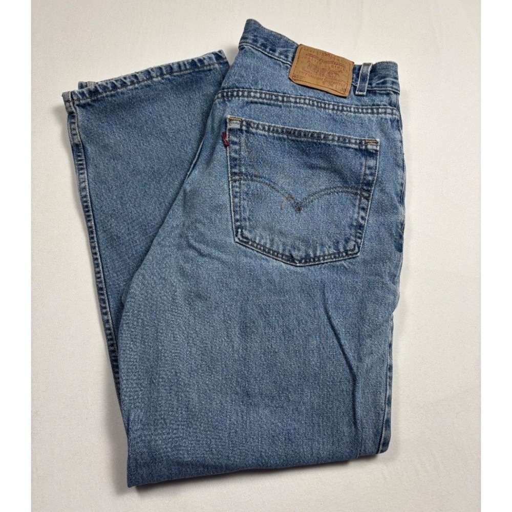 Vintage Levis 550 Relaxed Fit Jeans Mens 38x30 Blue Made USA Denim 550-0489-1